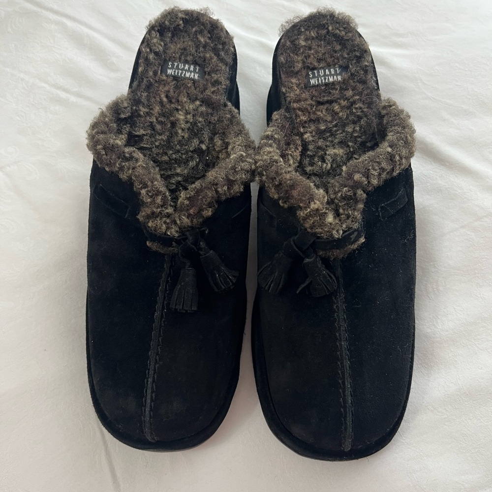 Stuart Whitman shearling clogs